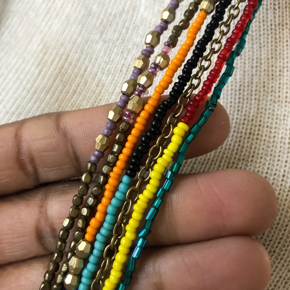 Multi Layered Colored Necklace - image 5